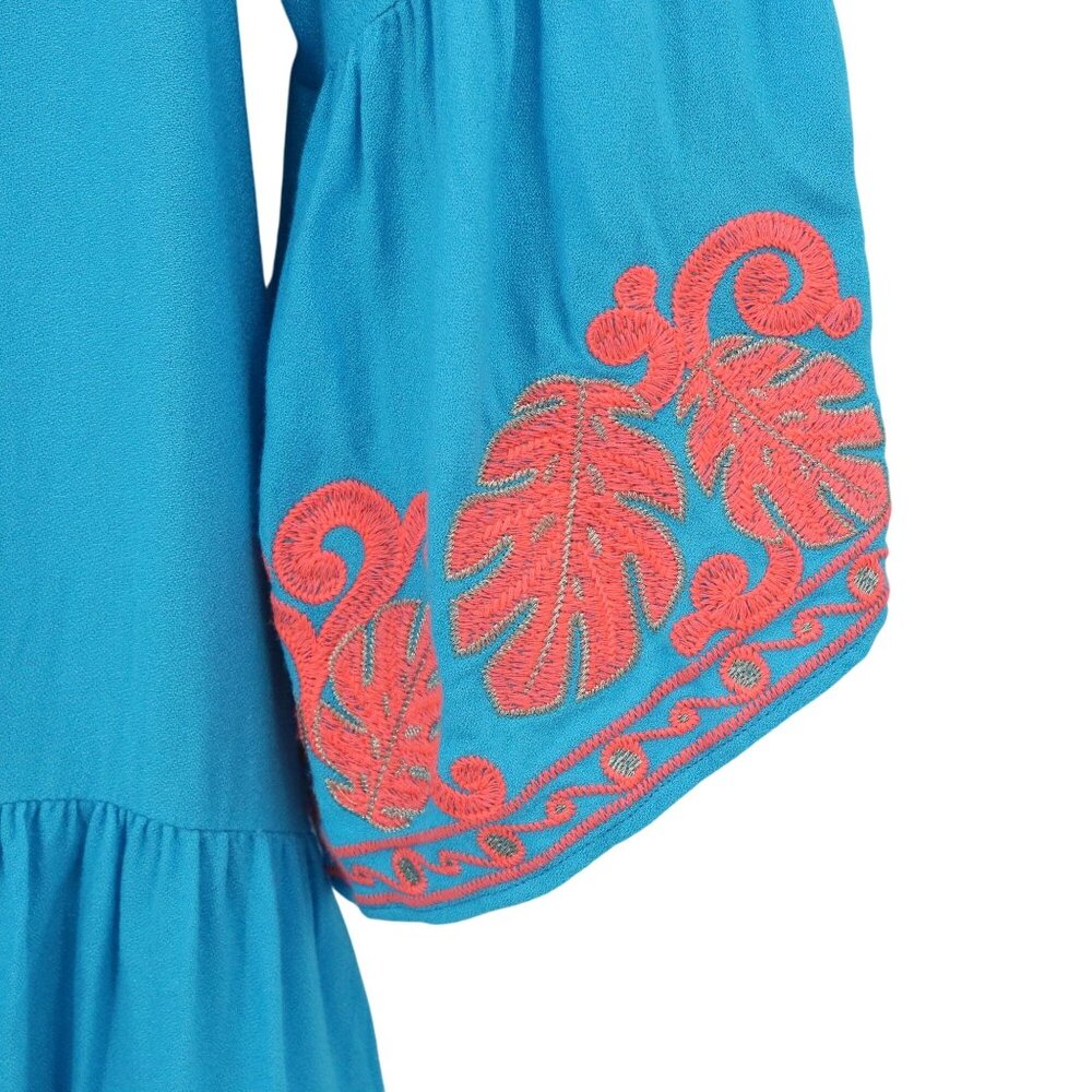 Lilly Pulitzer Amisa Embroidered Bell Sleeve Tunic Dress L - Picture 8 of 10